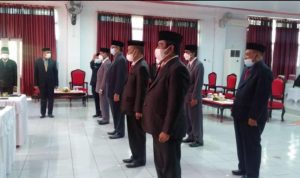 Proses pelantikan pejabat eselon II lingkup Pemerintah Kota Tidore Kepulauan. Foto Almansyur Armain