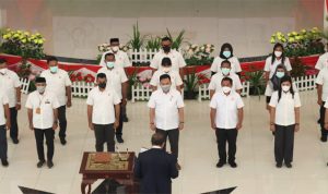 Pengurus baru masa periode 2021-2025 KONI) Halmahera Timur dilantik