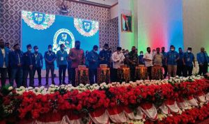 Gubernur Maluku Utara Abdul Gani Kasuba membuka Kongres KNPI ke-16, bertempat di Aula Nuku lantai dua kantor gubernur, Sofifi, Minggu (16-5-2022)