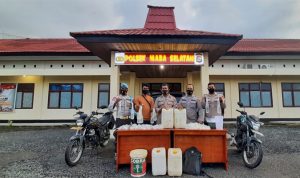 Barang bukti Miras jenis captikus diamankan Kapolsek Maba Selatan Halmahera Timur