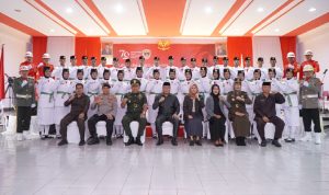 Foto bersama usai Upacara Pengukuhan Pasukan Pengibar Bendera Pusaka Kota Tidore Kepulauan Tahun 2024