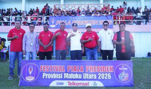 Foto bersama pada pembukaan Festival Piala Presiden Provinsi Maluku Utara 2026