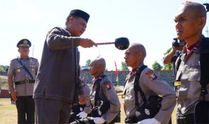 Staf Ahli Wali Kota Bidang Ekonomi, Pembangunan dan Keuangan Abdul Hakim Adjam mewakili Wali Kota Tidore Kepulauan menghadiri pembukaan Pendidikan Pembentukan Bintara Polri Tahun Anggaran 2026 di Sekolah Polisi Negara (SPN) Polda Maluku Utara, Senin (20/7/2026).